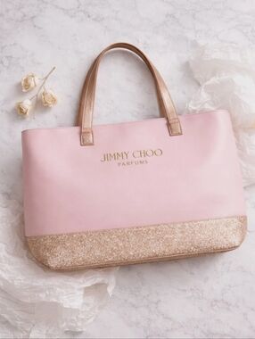 Jimmy Choo Pink/Rose Gold Tote Bag